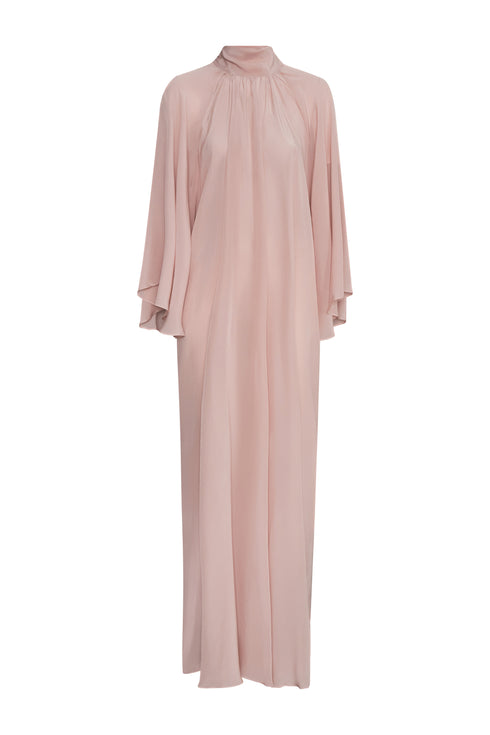 Boho Crepe Chine Maxi Dress / Dust Pink